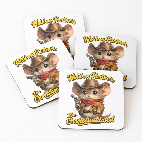 Item preview, Overstimulated Cowboy Zippy Mouse Cartoon Design, Zippy Graphic Tee designed and sold by Zippy Creation.