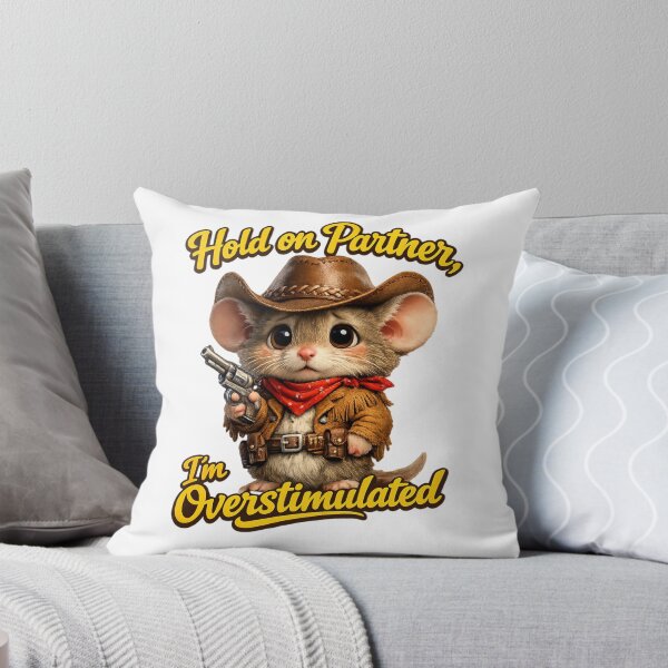 Item preview, Overstimulated Cowboy Zippy Mouse Cartoon Design, Zippy Graphic Tee designed and sold by Zippy Creation.