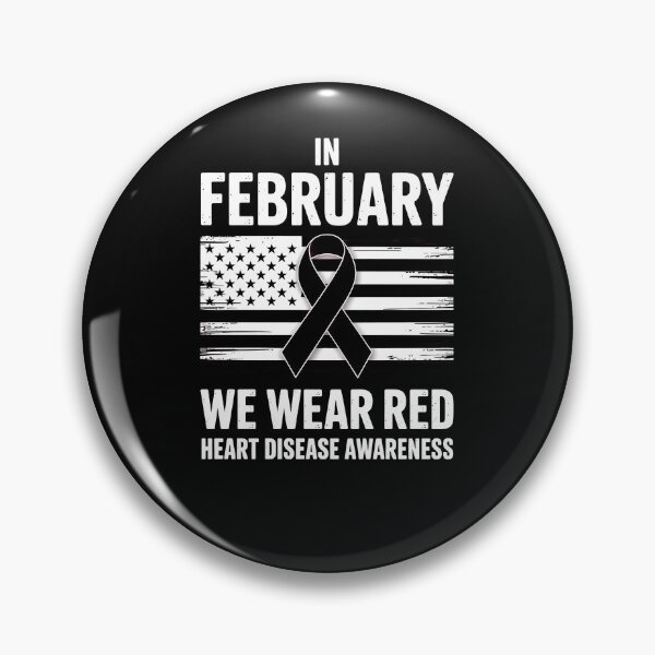 Item preview, February We Wear Red American Flag Heart Disease Awareness designed and sold by EllenJast.