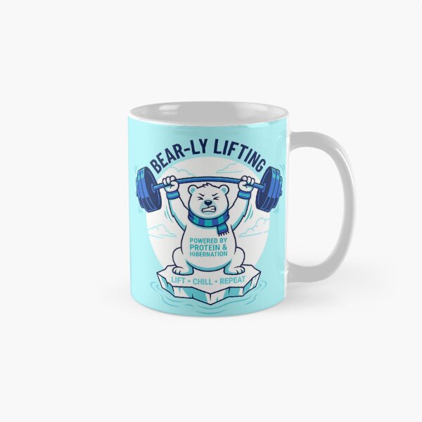 Item preview, Bear-ly Lifting Funny Polar Bear Gym designed and sold by AdyKurniawan.