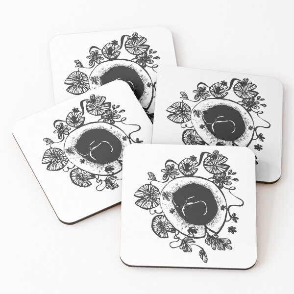 Item preview, black cat napping on a lilypad designed and sold by gigiandme-art.