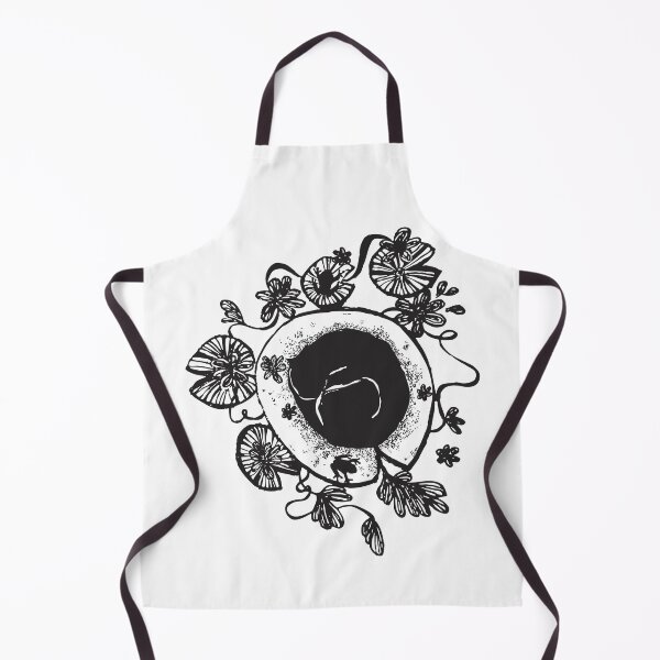 Item preview, black cat napping on a lilypad designed and sold by gigiandme-art.
