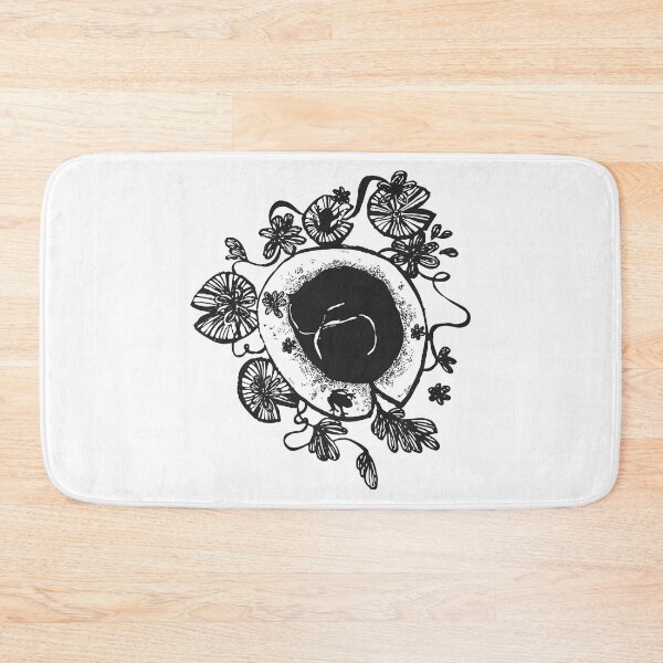 Item preview, black cat napping on a lilypad designed and sold by gigiandme-art.