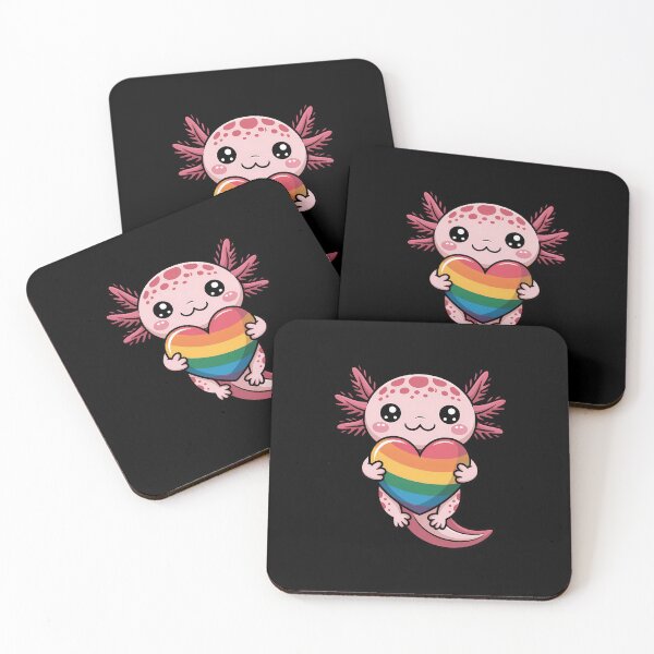 Item preview, Gay Pride Axolotl Heart Rainbow Flag LGBT designed and sold by EllenJast.