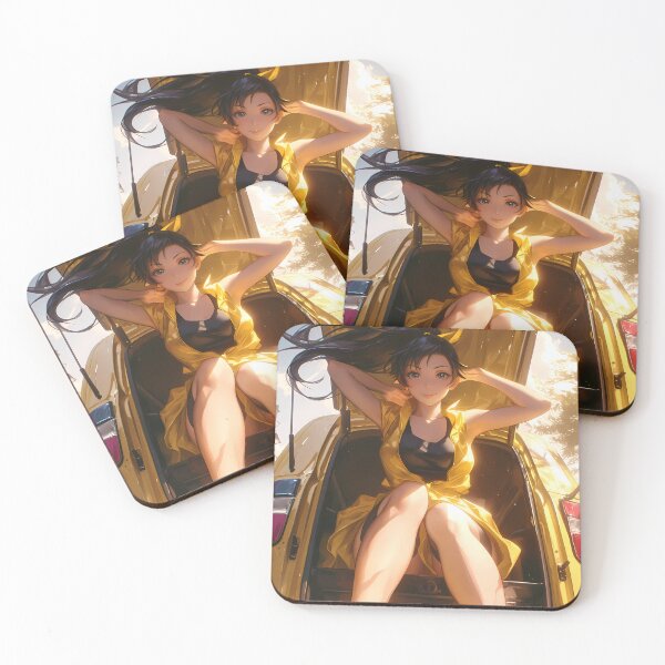 Item preview, Karen Araragi Bakemonogatari Anime Girl Waifu Yellow Car Summer Energy designed and sold by Tokyonomad.