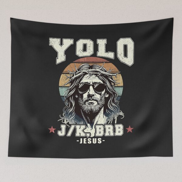 Item preview, Yolo LOL JK BRB Jesus Christian designed and sold by FrankIsabel.