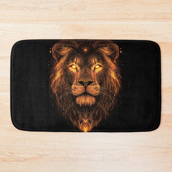 Item preview, King of Flames - Majestic Fire Lion Portrait(Leo Zodiac) designed and sold by Flora & Myth Studio.