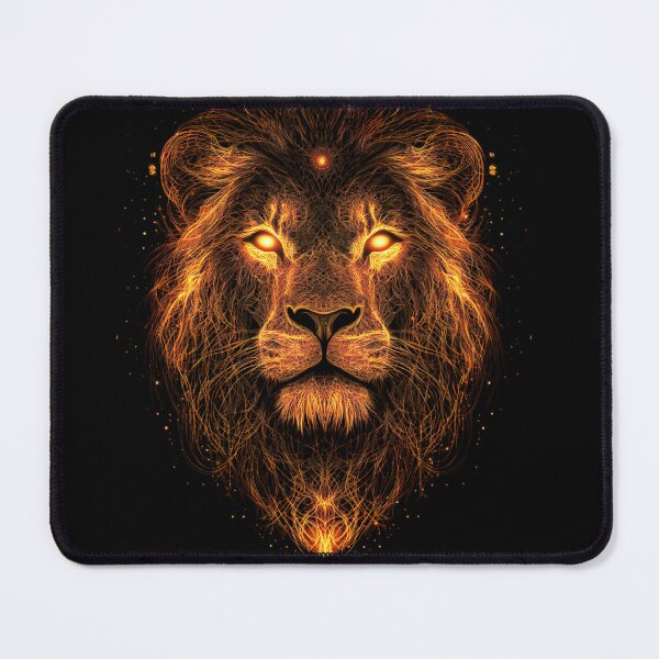 Item preview, King of Flames - Majestic Fire Lion Portrait(Leo Zodiac) designed and sold by Flora & Myth Studio.