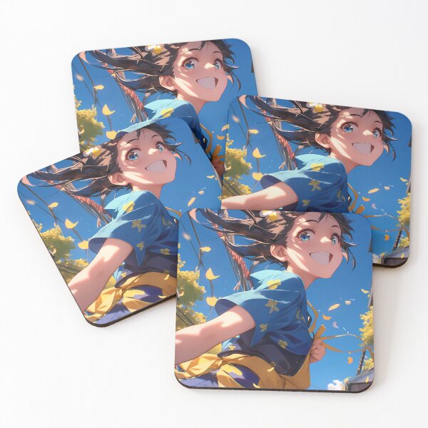 Item preview, Tsukihi Araragi Bakemonogatari Anime Girl Waifu Bright Leaves Joyful Street designed and sold by Tokyonomad.