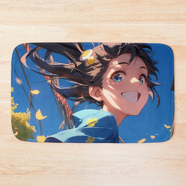 Item preview, Tsukihi Araragi Bakemonogatari Anime Girl Waifu Bright Leaves Joyful Street designed and sold by Tokyonomad.