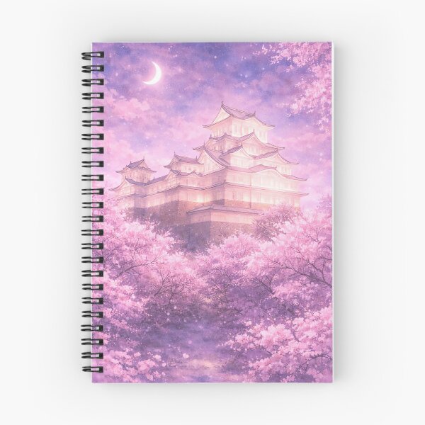 Item preview, Himeji Castle Night Sakura - Dreamy Pink Japan World Heritage Art designed and sold by SakuraWaStyle.