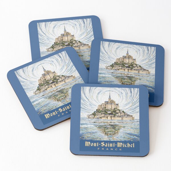 Item preview, Mont-Saint-Michel France - Radiant Abbey Mosaic Reflection Art designed and sold by FrancophileFun.