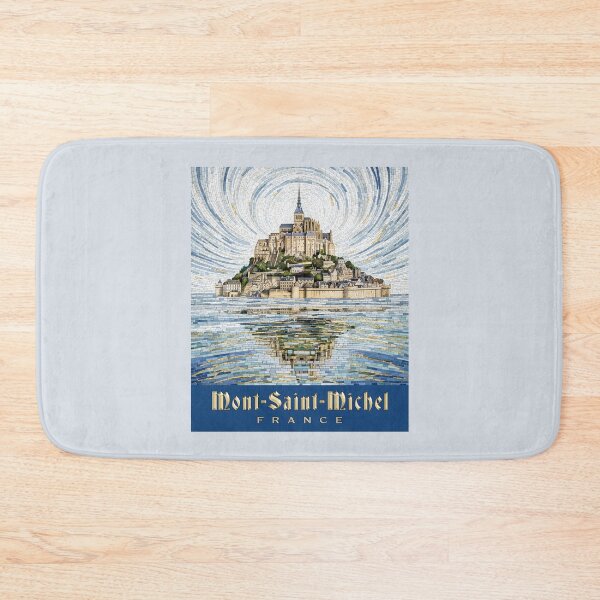 Item preview, Mont-Saint-Michel France - Radiant Abbey Mosaic Reflection Art designed and sold by FrancophileFun.