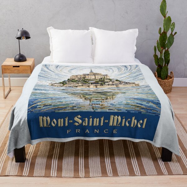 Item preview, Mont-Saint-Michel France - Radiant Abbey Mosaic Reflection Art designed and sold by FrancophileFun.