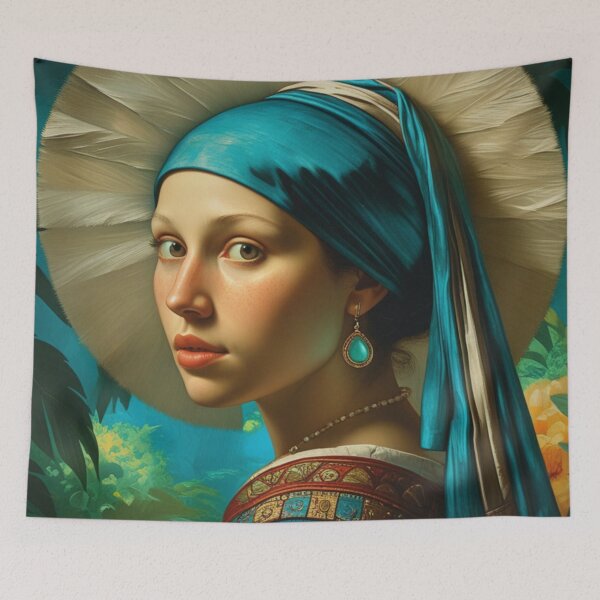 Item preview, The Girl With the Cloud Halo | Mythpunk Portrait | Alt Hist Art History designed and sold by TheOuroborean.