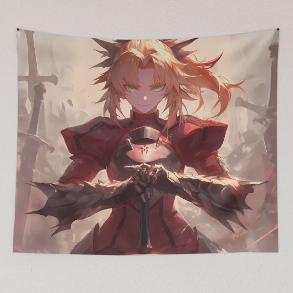 Item preview, Mordred Red Saber Fate Grand Order Anime Girl Waifu Crimson Battle Knight Power designed and sold by Tokyonomad.