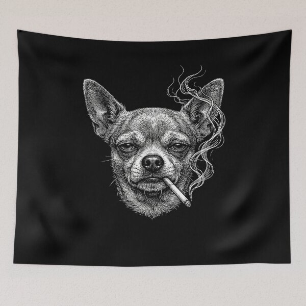 Item preview, Dog Smoking Cigarette Funny Chihuahua Meme  designed and sold by tarikusa02.