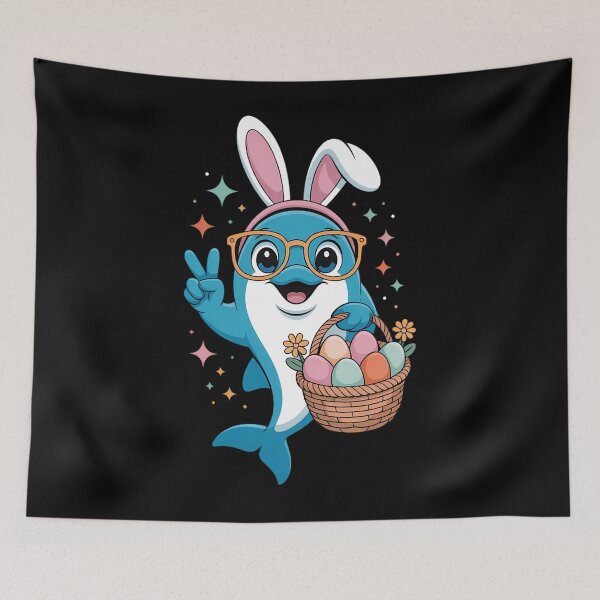 Item preview, Peace Sign Hand Dolphin Kids Boys Girls Easter Dolphin designed and sold by EllenJast.