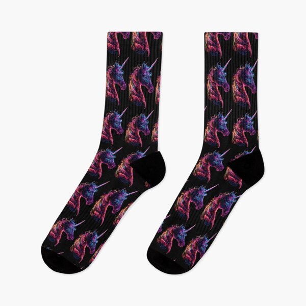 Item preview, Electric Unicorn - Neon Fractal Line Art for Gamers designed and sold by Flora & Myth Studio.