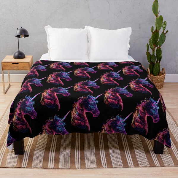 Item preview, Electric Unicorn - Neon Fractal Line Art for Gamers designed and sold by Flora & Myth Studio.