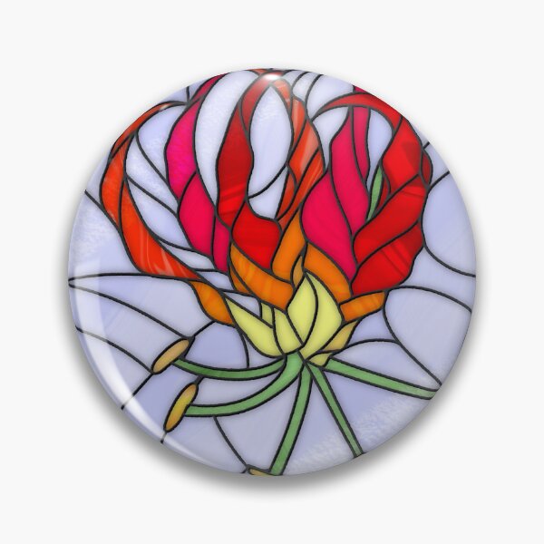 Item preview, Fire Lily Stained Glass designed and sold by EBParsley.