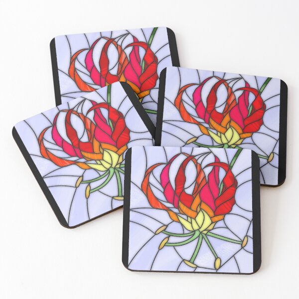 Item preview, Fire Lily Stained Glass designed and sold by EBParsley.