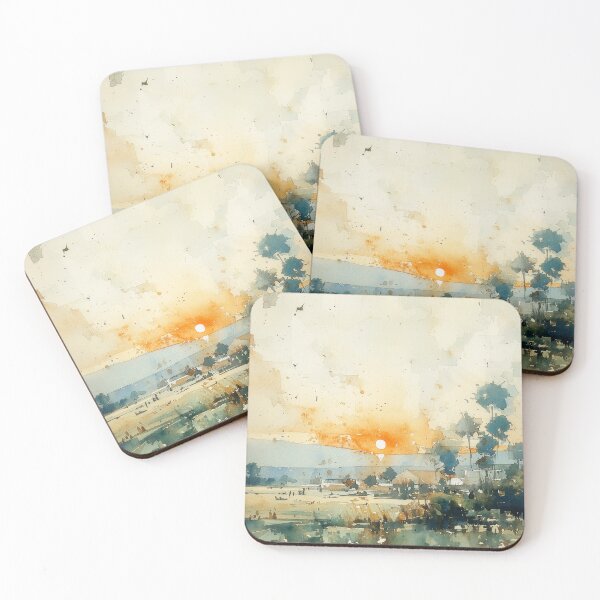 Item preview, Quiet Sunset Over Distant Fields designed and sold by Dusk Atelier.