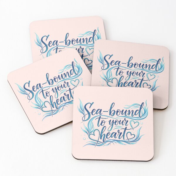 Item preview, Sea-Bound to Your Heart – Coastal Valentine Typography Design designed and sold by Sea Gem.
