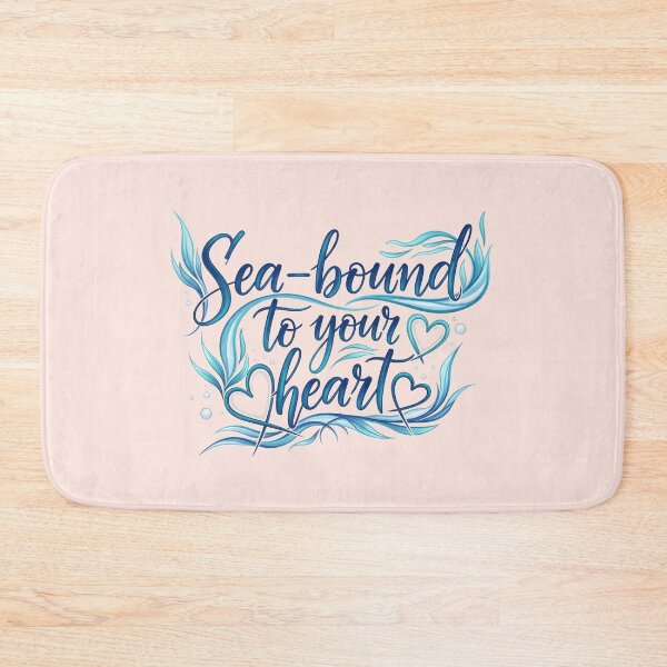 Item preview, Sea-Bound to Your Heart – Coastal Valentine Typography Design designed and sold by Sea Gem.