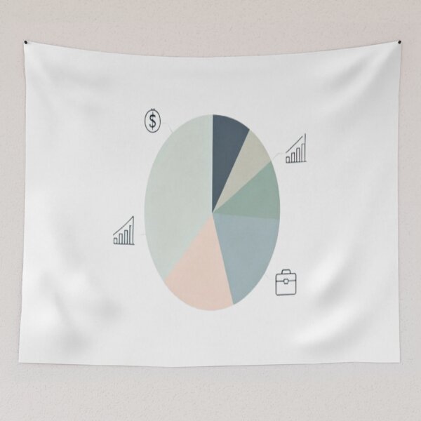 Item preview, Segmented Insight – Abstract Pie Chart with Financial Icons designed and sold by Cristhian Almanza.