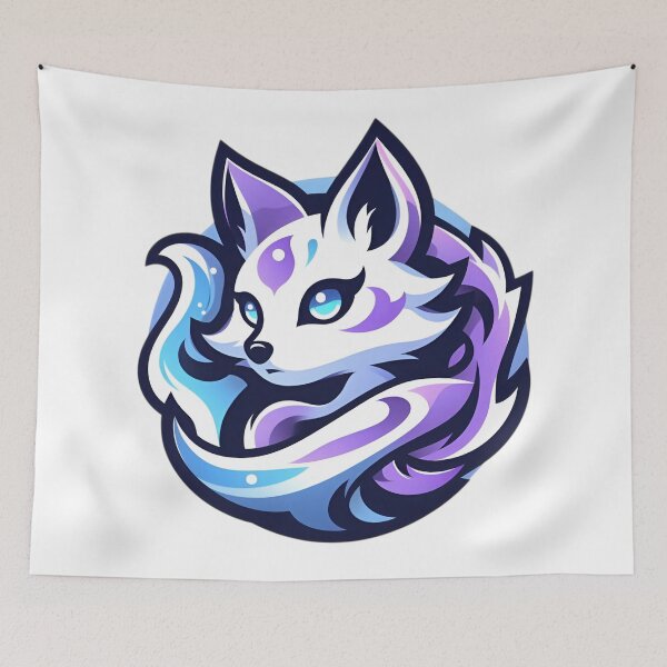 Item preview, Mystic Kitsune Spirit | Neon Fox Fantasy Emblem designed and sold by Dyan4.