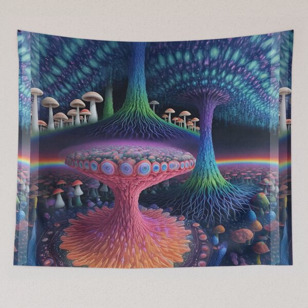 Item preview, Psychedelic Mushroom Space  designed and sold by AuroraXGreen.