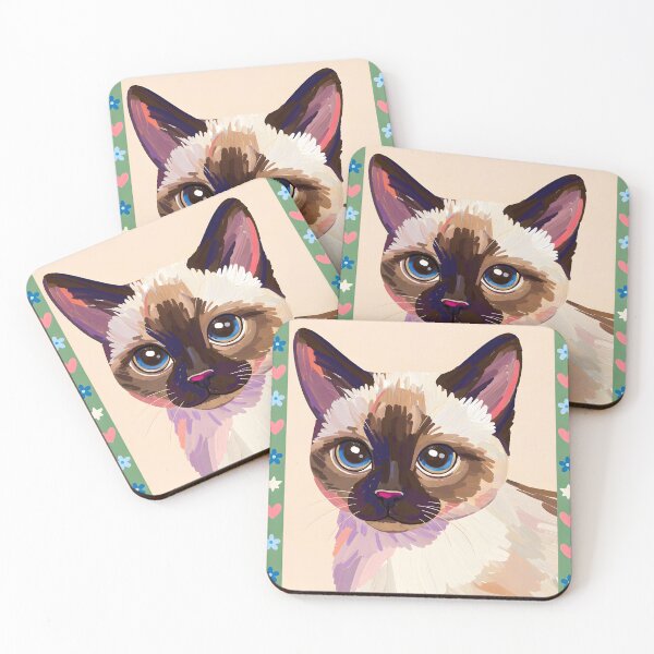 Item preview, Cute Siamese Cat Digital Painting  designed and sold by Masha_D.