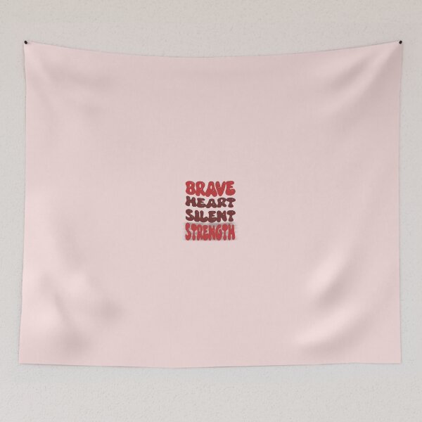 Item preview, Brave Heart Silent Strength – Bold Red Motivational Typography Design designed and sold by ArtGMerch.