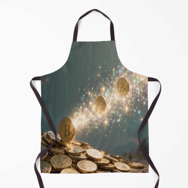 Item preview, Crypto Ascension – Floating Bitcoin Coins with Magical Glow designed and sold by Cristhian Almanza.