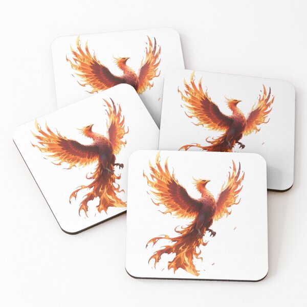 Item preview, Flaming Phoenix Fire Bird Art designed and sold by Attivibe-1.