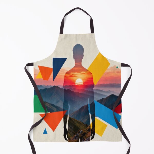 Item preview, Inner Landscape – Silhouette with Mountain Scene and Geometric Shapes designed and sold by Cristhian Almanza.
