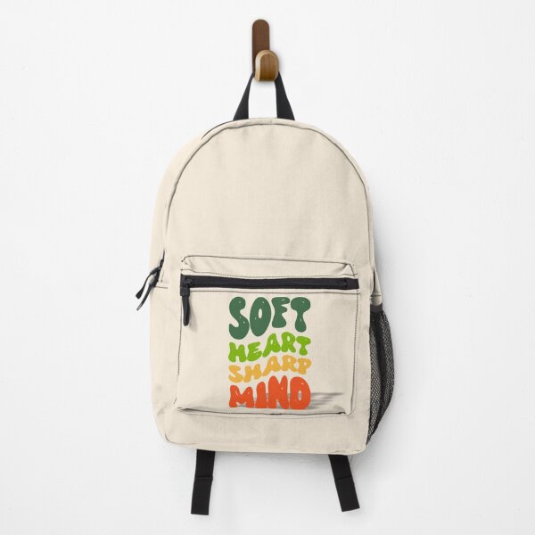 Item preview, Soft Heart Sharp Mind – Motivational Quote with Flowing Typography designed and sold by ArtGMerch.