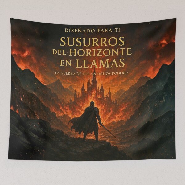 Item preview, Epic Fantasy Notebook – Whispers Between Fire and Ruins designed and sold by Anomaly 404 Error.