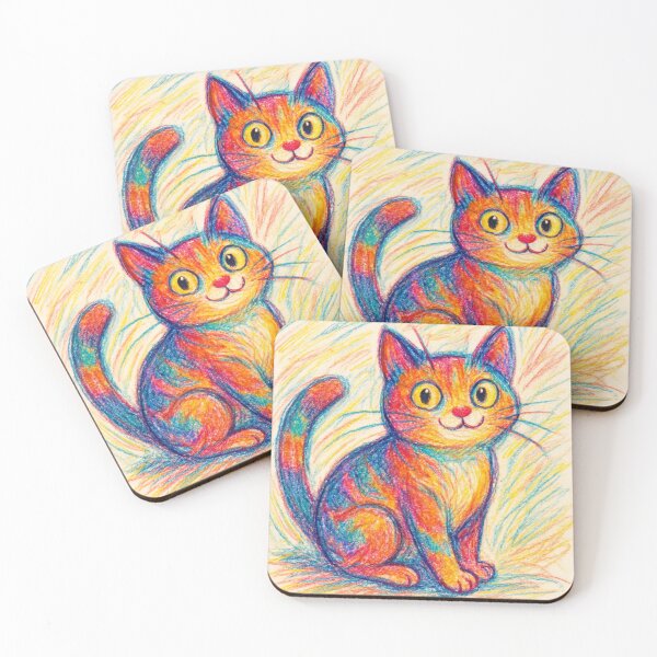 Item preview, ColourFul Cat in crayon designed and sold by Juzzy72.
