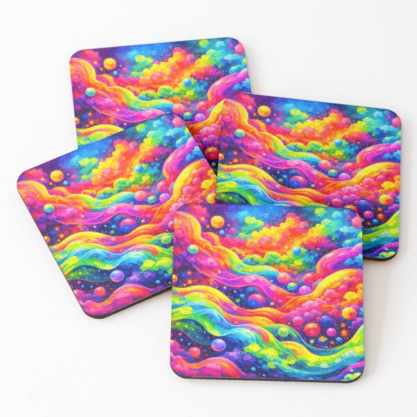 Item preview, Fluorescent Abstract Oil Wave Painting designed and sold by Trove Designs.