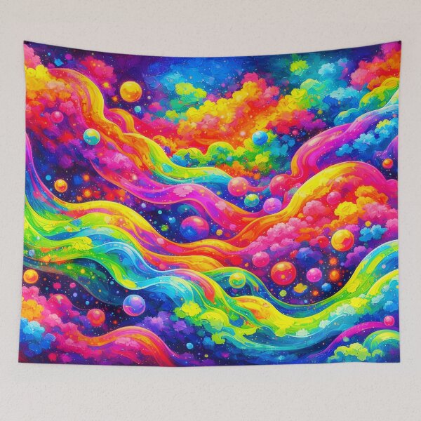Item preview, Fluorescent Abstract Oil Wave Painting designed and sold by Trove Designs.