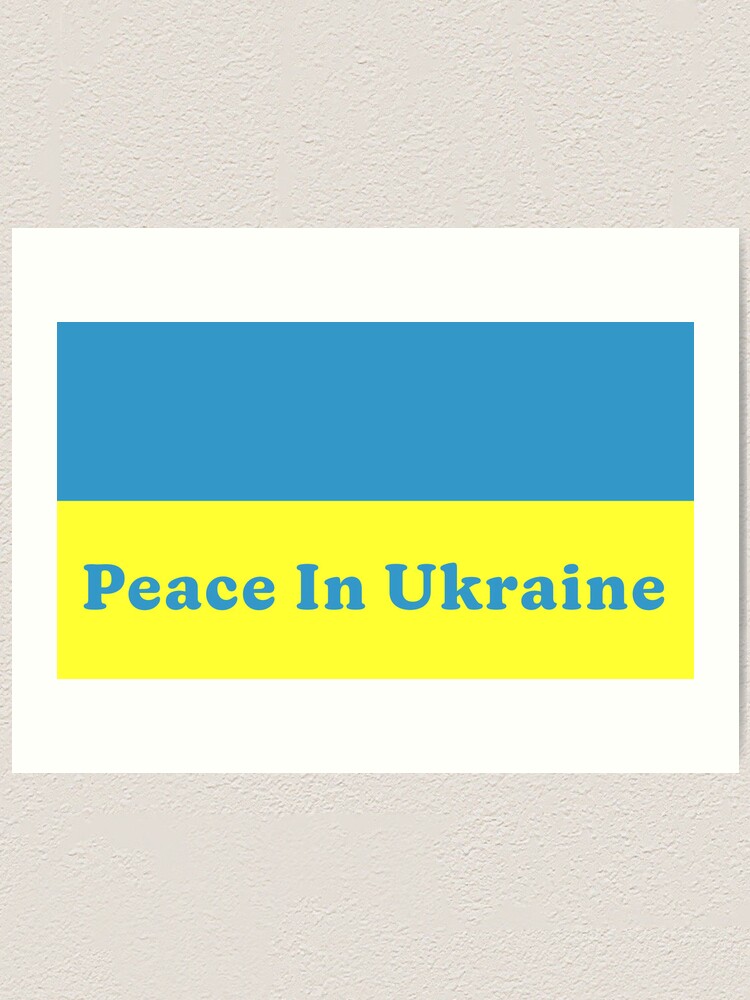 Thumbnail 1 of 3, Art Print, Peace In Ukraine designed and sold by Normbot2000.