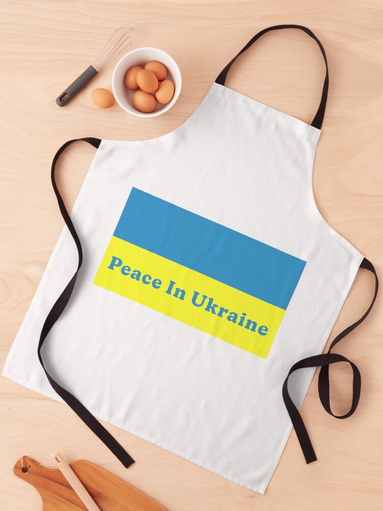 Thumbnail 1 of 6, Apron, Peace In Ukraine designed and sold by Normbot2000.