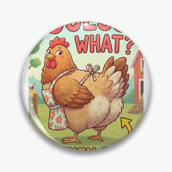 Item preview, Funny Hen with Apron - Guess What? Chicken Butt! designed and sold by NonditStudio.