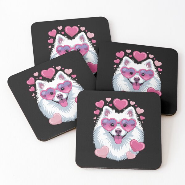 Item preview, Valentines Day American Eskimo Heart Couples Puppy Dog Lover designed and sold by IdunayaStore.