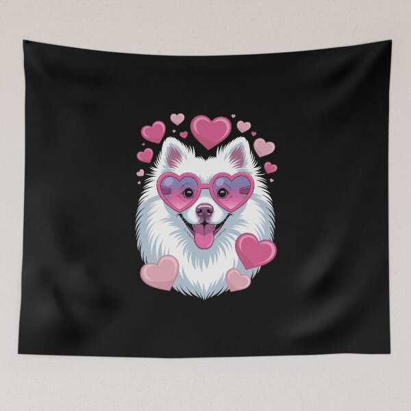 Item preview, Valentines Day American Eskimo Heart Couples Puppy Dog Lover designed and sold by IdunayaStore.