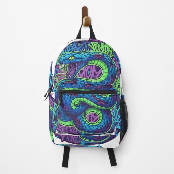 Item preview, Blue and purple Snake serpent Graffiti Street Art designed and sold by bartink.co.