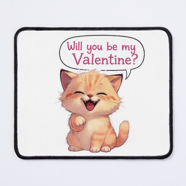 Item preview, Valentines Day Romantic Cute Cat Funny Valentine Quote designed and sold by PluffyPanda.