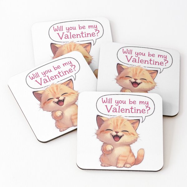 Item preview, Valentines Day Romantic Cute Cat Funny Valentine Quote designed and sold by PluffyPanda.